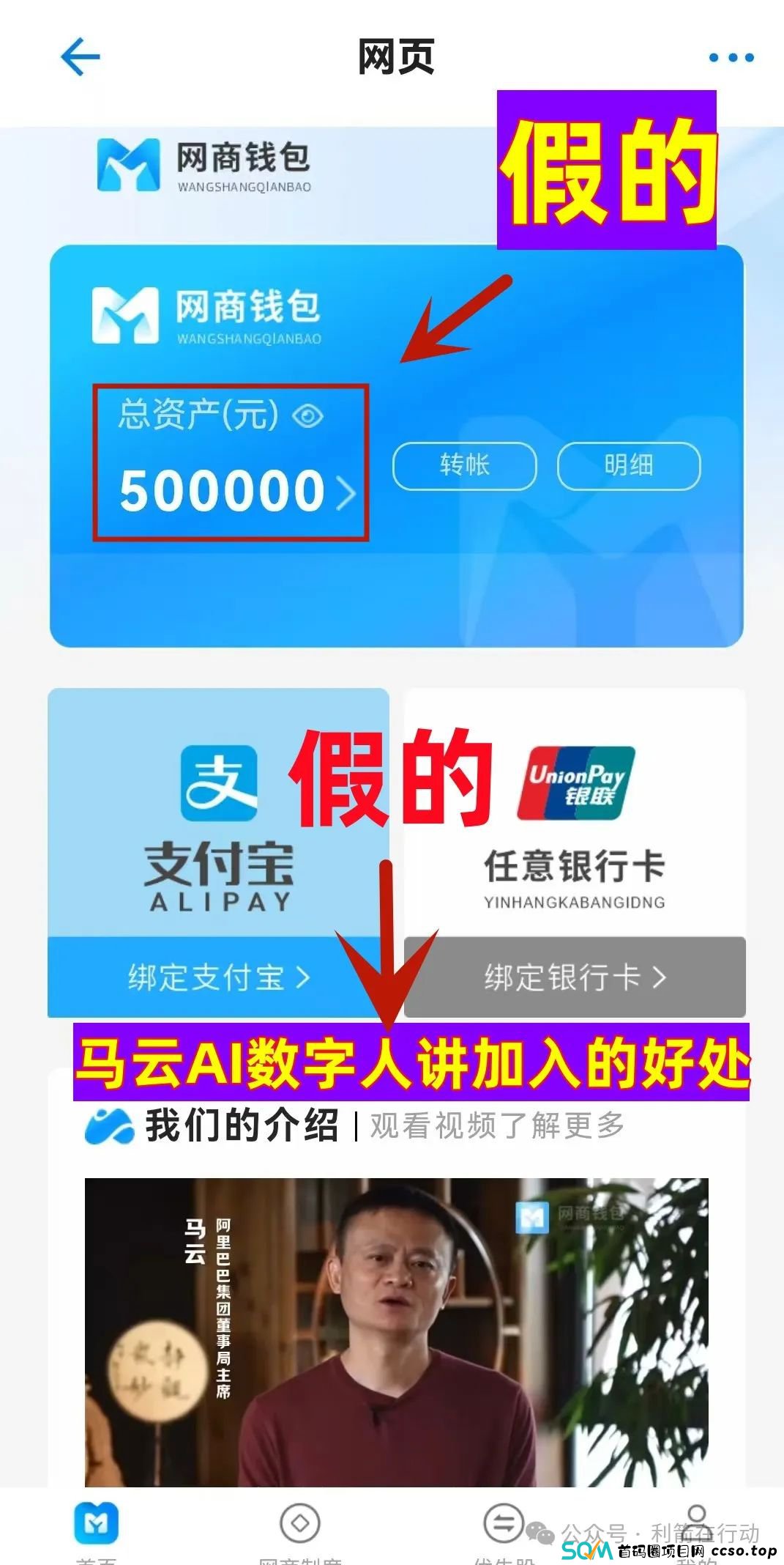 碰瓷马云的“网商钱包”APP骗钱