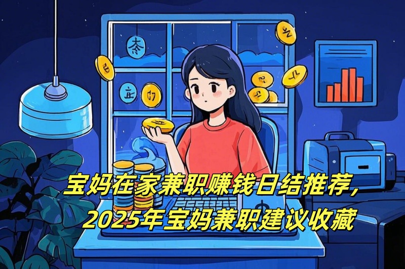 宝妈在家兼职赚钱日结推荐，2025年宝妈兼职建议收藏